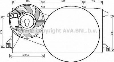 AVA QUALITY COOLING fd7545 -  Вентилятор, охлаждение двигателя